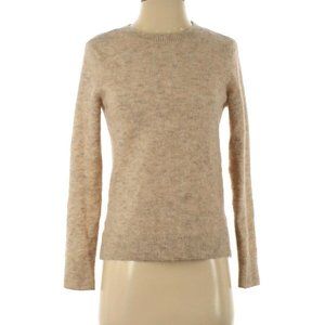 & Other Stories Beige Gray Heather Mohair Wool Blend Sweater L